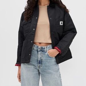 Carhartt Black Puffer Jacket with Red Lining